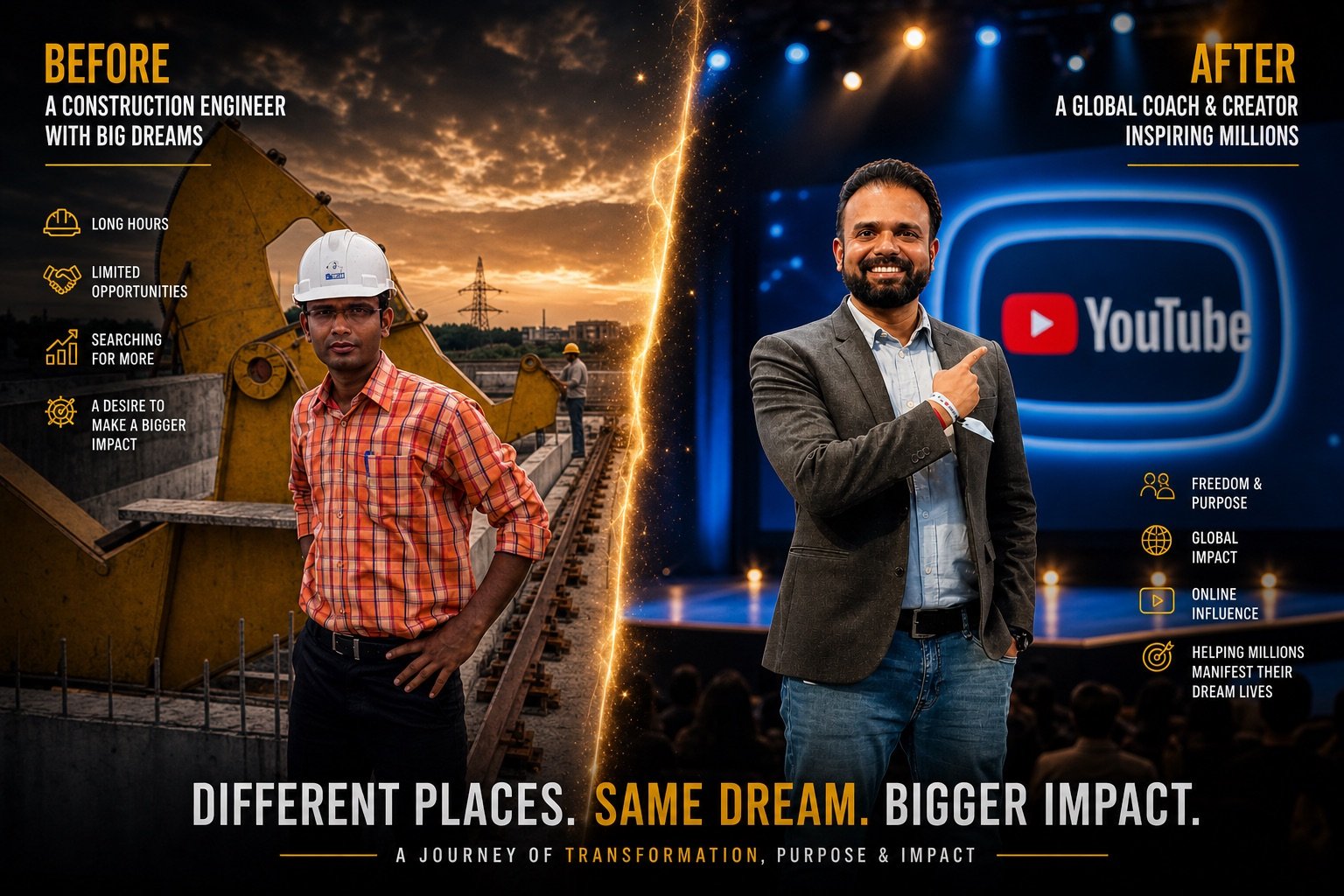 Ajay Mishra before and after transformation journey